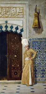 Un eunuco davanti alla porta dell
